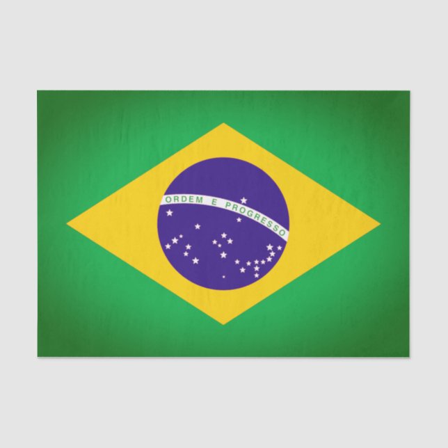 Gift Tissue Paper with image of Brazilian Flag (Front)
