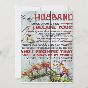 Gift To My Husband, Love Quotes Letter Holiday Card