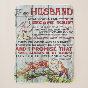 Gift To My Husband, Love Quotes Letter Sherpa Blanket