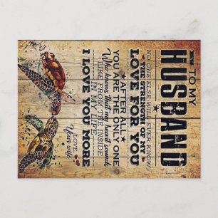 Gift To My Husband   Lovely Husband Letter   Announcement Postcard