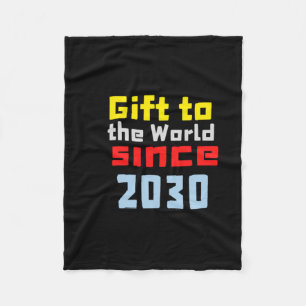 Gift To The World Since 2030 Sticker Fleece Blanket