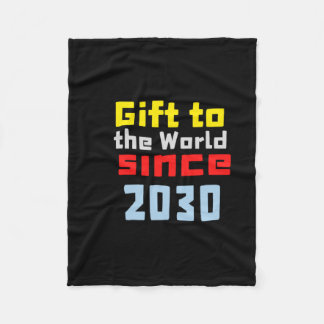 Gift To The World Since 2030 Sticker  Fleece Blanket