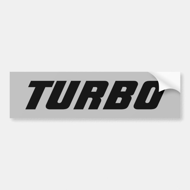 Gift "TURBO" charged power diesel car truck Bumper Sticker (Front)