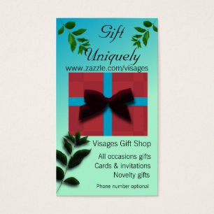 Gift Uniquely Gift Shop Classy Business Card