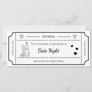 Gift Voucher, Custom Gift Ticket Card
