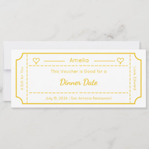 Gift Voucher, Custom Gift Ticket Card
