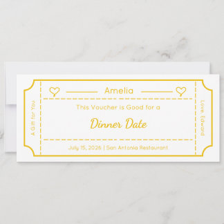 Gift Voucher, Custom Gift Ticket Card