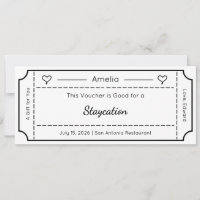 Gift Voucher, Custom Gift Ticket Card
