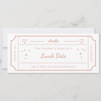 Gift Voucher, Lunch Date Custom Gift Card