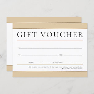 GIFT VOUCHER modern elegant business champagne Invitation