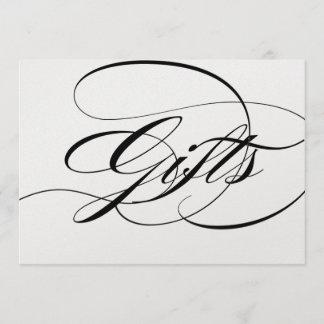 Gift wedding reception sign beautiful script invitation