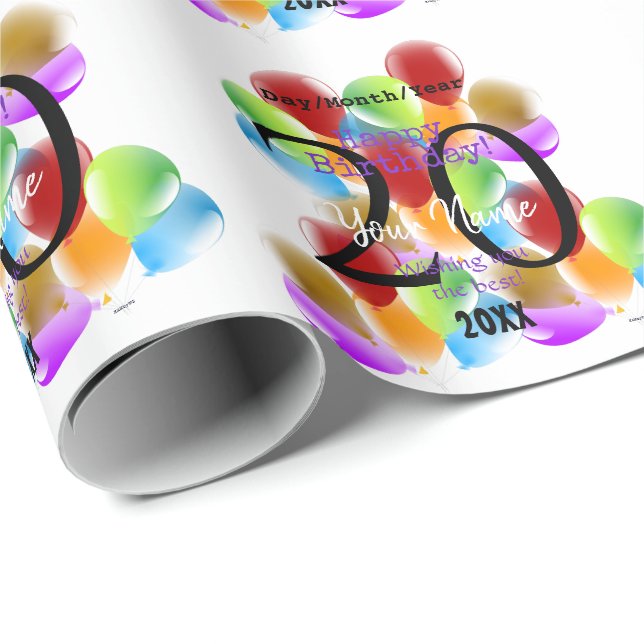 Gift Wrap Birthday Balloons HAMbyWG (Roll Corner)