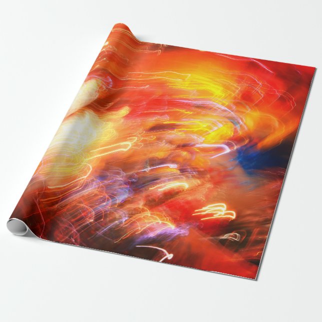 Gift Wrap Paper Abstract Neon Colours Design (Unrolled)
