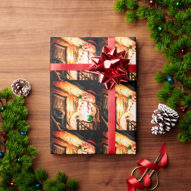 Gift Wrap Paper Frosty the Snowman Design (Holiday Gift)