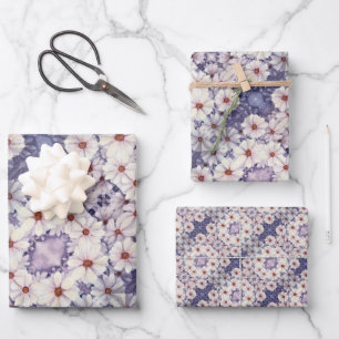Gift Wrap Paper Lavender African Daisies