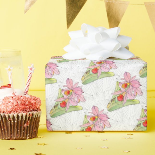 Gift Wrap Paper Roll - Pink Orchid (Birthday Party)