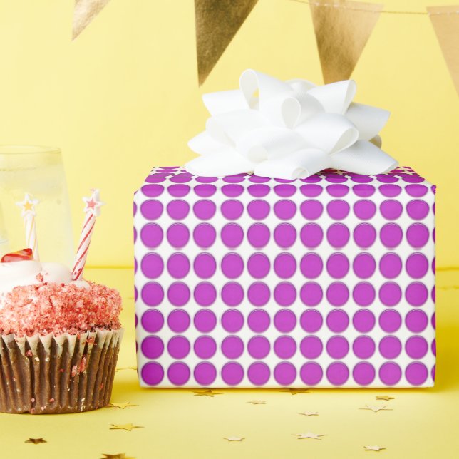 Gift Wrap - Purple Dots (Birthday Party)