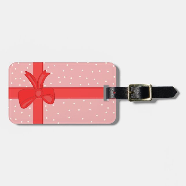 gift wrap ribbon luggage tag (Front Horizontal)