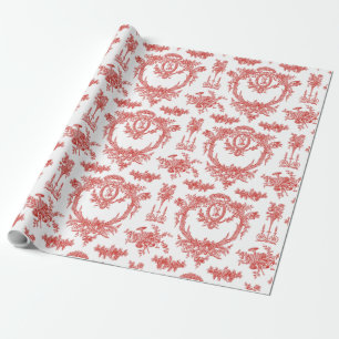 Gift Wrap Roll in Marie Toile strawberry2