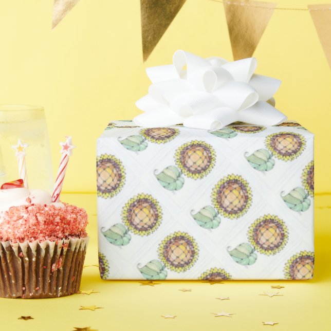 Gift Wrap Roll - NGA Watercolor Sunflowers (Birthday Party)