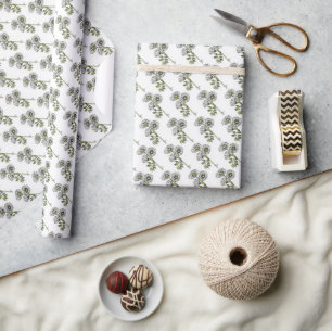Gift Wrap Roll - NGA Watercolor White Daisies