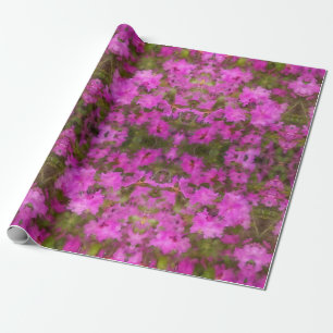 Gift Wrap Roll Purple Rhododendrons