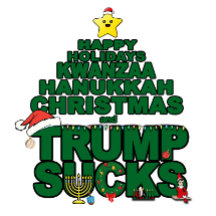 Gift Wrap "Trump Sucks" happy holidays for all