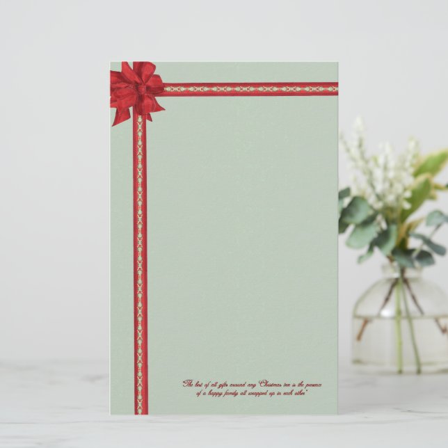 Gift Wrapped Christmas Stationery (Standing Front)