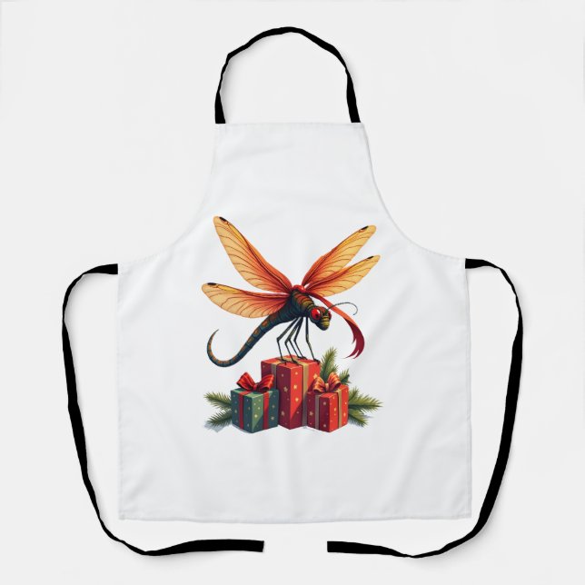 Gift-Wrapped Dragonfly Apron (Front)