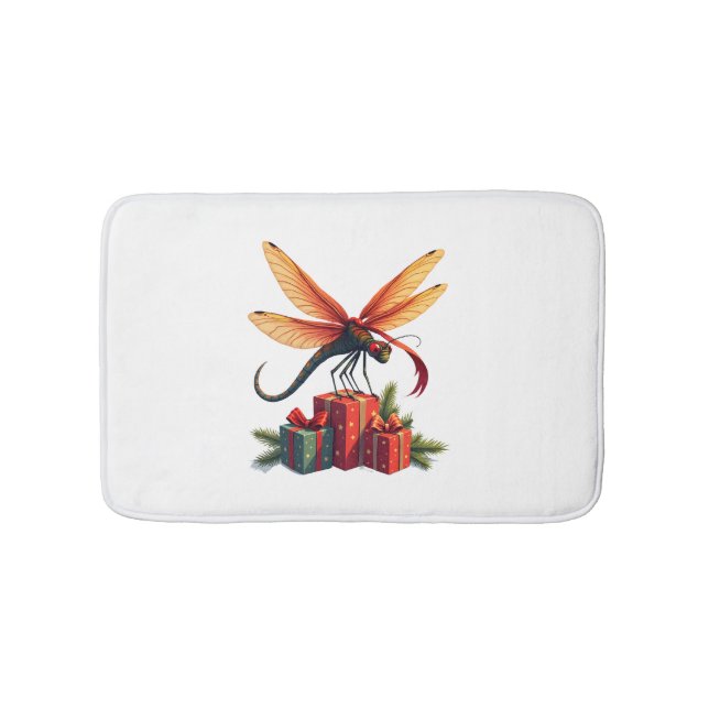 Gift-Wrapped Dragonfly Bath Mat (Front)