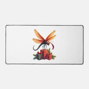 Gift-Wrapped Dragonfly Desk Mat