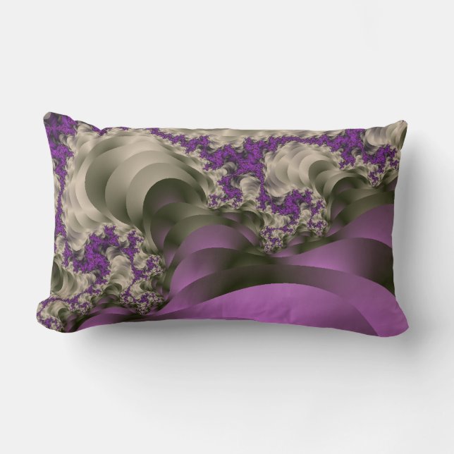 Gift Wrapped - purple Lumbar Cushion (Front)