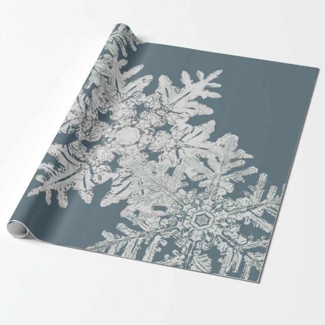 GIFT WRAPPING PAPER BENTLEY SNOWFLAKE (Unrolled)