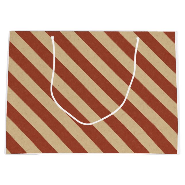 GIFT WRAPPING SHEETS CHRISTMAS TREE AND STRIPES LARGE GIFT BAG (Front)