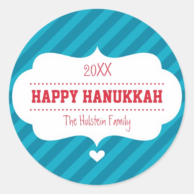 GIFT WRAPPING STICKER SEAL :: bow bright stripe (Front)