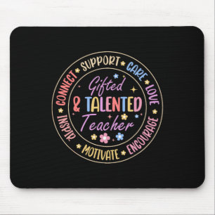 Gifted And Talented Teacher Back To School Retro G Mouse Pad
