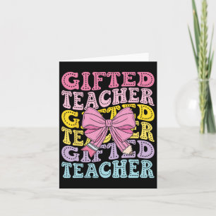Gifted And Talented Teacher Gt Teacher Squad Back  Card
