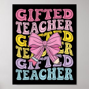 Gifted And Talented Teacher Gt Teacher Squad Back Poster