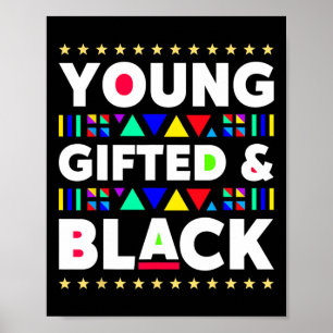 Gifted Black Girl Magic Juneteenth Black History M Poster