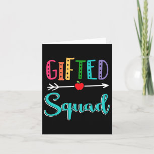 Gifted Squad Teacher Byck To School  Card