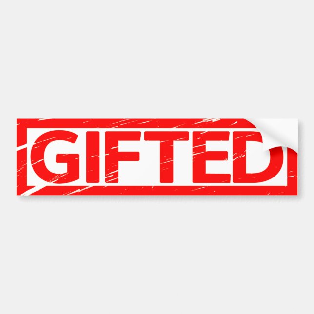 Gifted Stamp Bumper Sticker (Front)