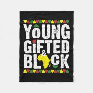 Gifted Young Black Dashiki African Pride History M Fleece Blanket
