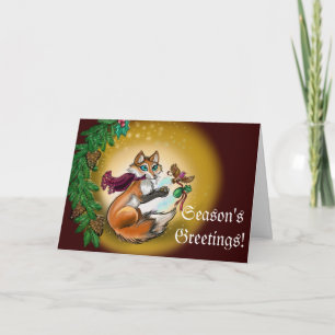 Gifting Fox Holiday Card