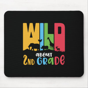 Gifts 2nd Teacher Wild About 2nd Grade Mouse Pad