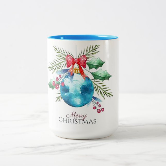 Gifts and Blessings Two-Toned Christmas Mug (Center)