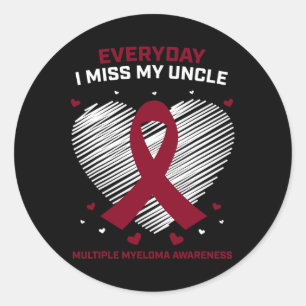 Gifts Blood Cancer Awareness Products Uncle Multip Classic Round Sticker