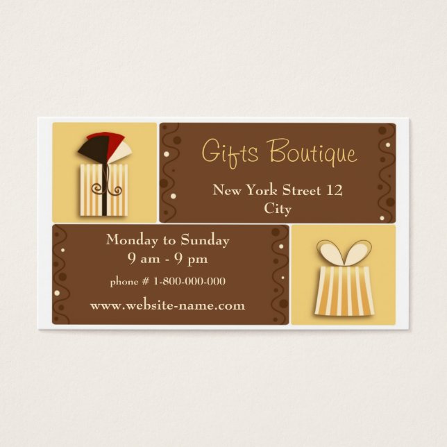 Gifts Boutique Business Card (Front)