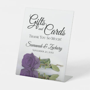 Gifts & Cards Amethyst Purple Rose Thank You Pedestal Sign