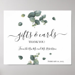 Gifts & Cards Wedding Greenery Eucalyptus Sign