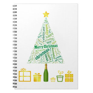 Gifts Christmas tree green Notebook
